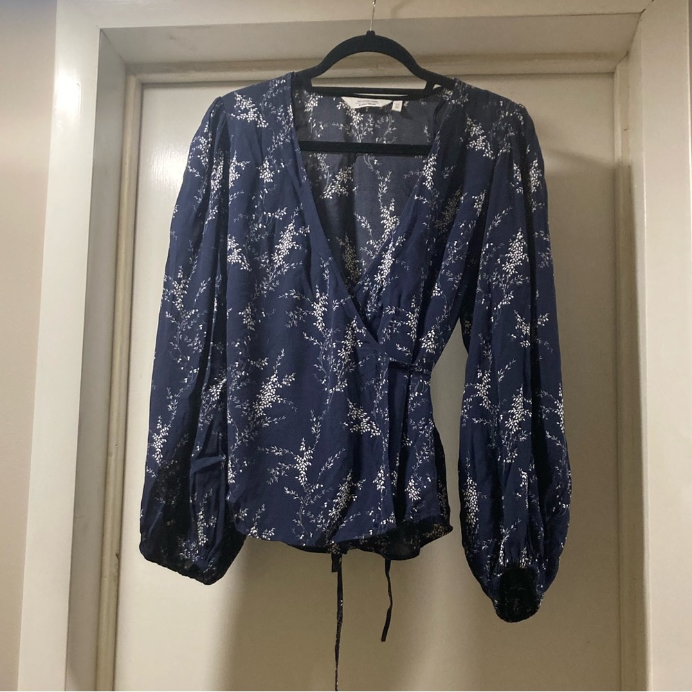 & Other Stories Wrap Floral Blouse